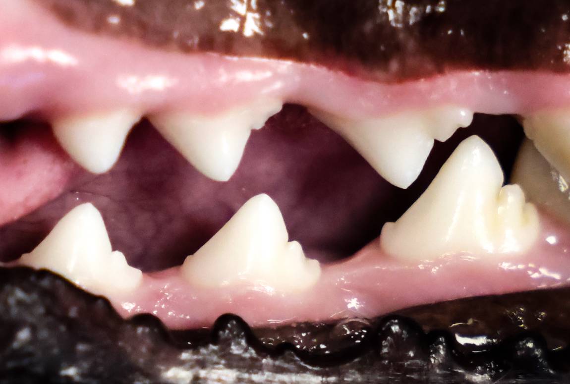 Dog mouth, clean teeth